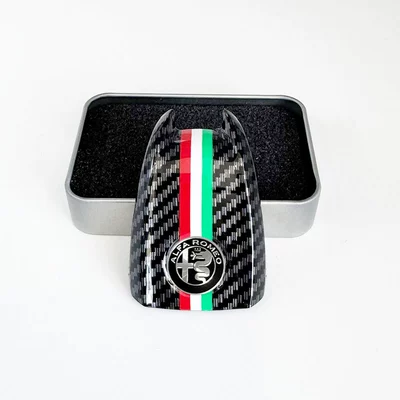 Car logo | Cover - black-label-three-color-pattern-black-carbon-fiber-back-cover