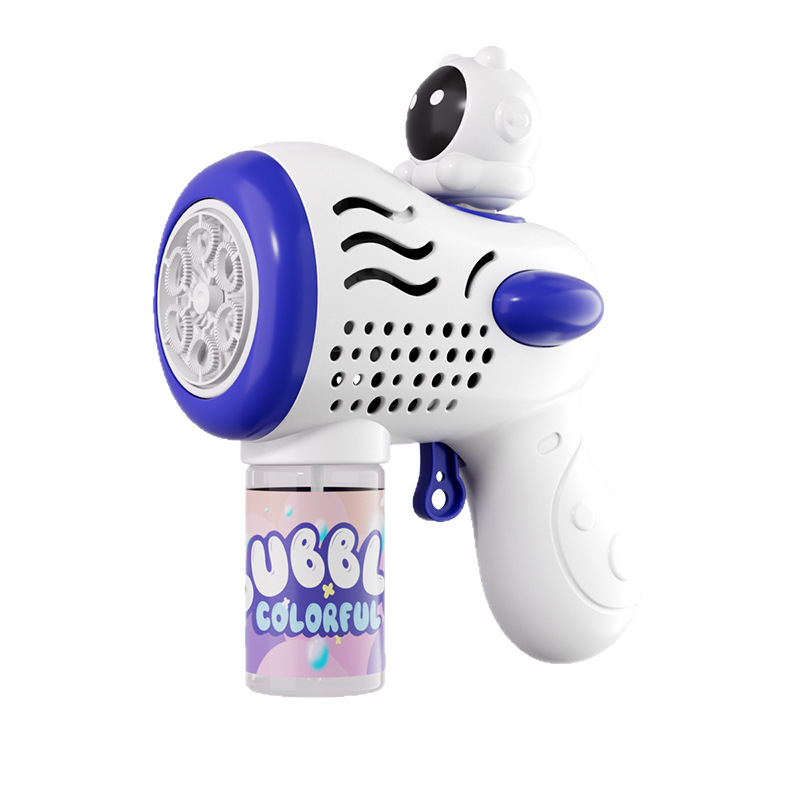 Máquina de burbujas más vendida, automática, pequeña pistola de acero, Gatling, pistola de burbujas, venta al por mayor de fábrica para mercados nocturnos/puestos, para soplar burbujas