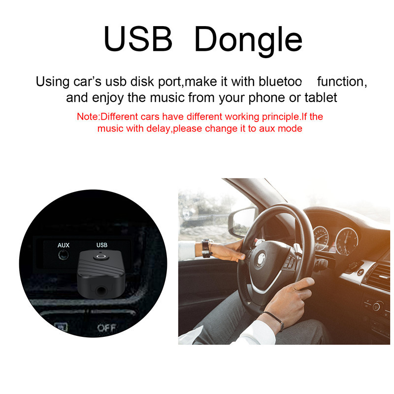 Adattatore Bluetooth 5.0 USB 2 in 1 con funzione di trasmettitore e ricevitore, adatto per l'uso in TV, computer e automobili._voghion.com