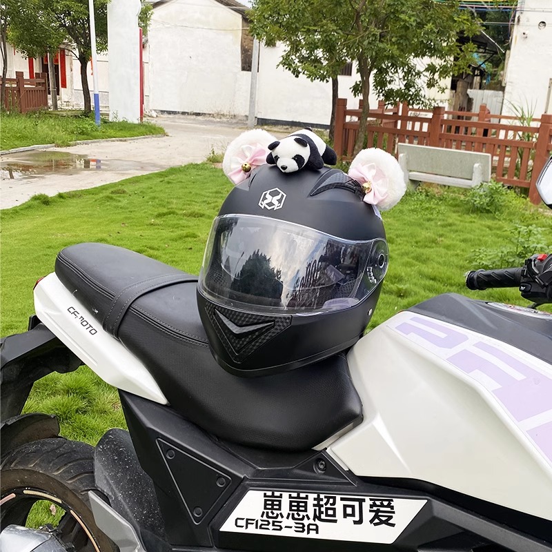 Cute Bear Ear Decoration Motorcycle Electric Car Helmet Accessories