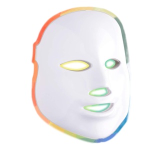 led beauty mask colorful mask facial mask instrument micro-electric seven-color phototherapy mask photon skin rejuvenation Neck Mask
