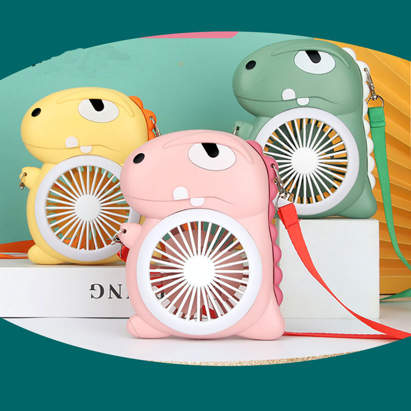 小风扇  新款随身卡通可爱带灯usb充电学生桌面口袋风扇|ms