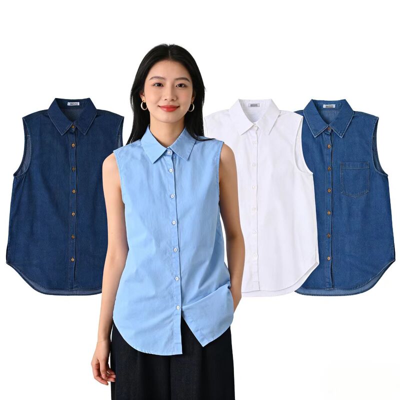 T30 Is a Hit! New Spring and Summer Denim Vest, Autumn Korean Retro Hong Kong Style Inner Denim Vest