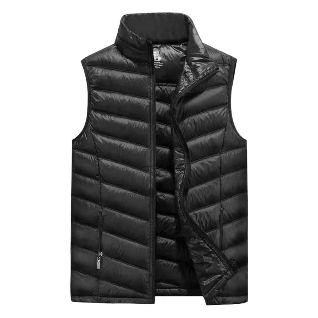 Chaleco de algodón ligero para hombre maduro — estilo padre, grueso pero cómodo, abrigo sin mangas talla grande