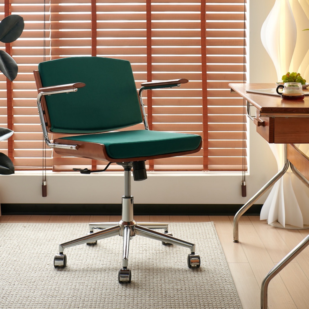 家用升降柏林椅转椅复古电脑椅久坐舒适书房办公椅卧室扶手靠背椅