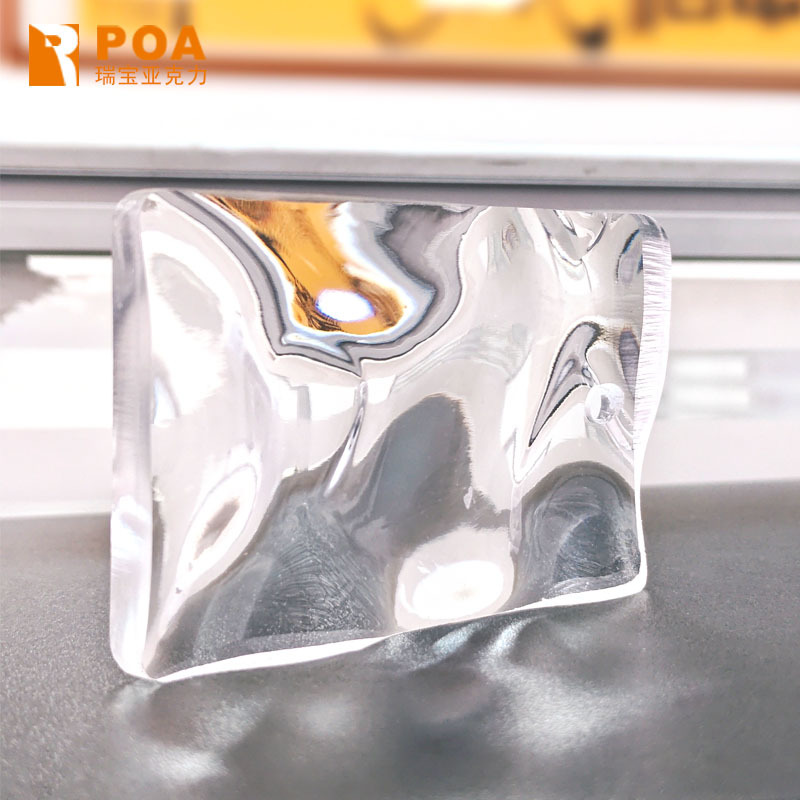 大水波纹亚克力玄关屏风装饰波浪波纹板681012mm石头纹展示板定制