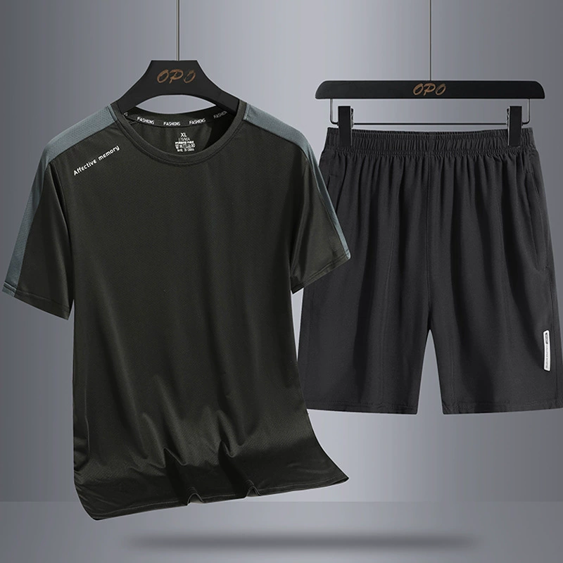 2024 футболки с короткими рукавами шорты SIce Set Kit Мужская летняя футболка из двух частей с повседневной домашней одеждой для студентов