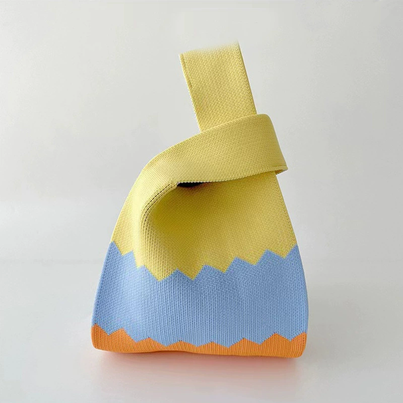 Вязаная сумочка-багажница Tote - ручная кладь для отдыха и еды, 20x36 см, 0.105 кг, многоцветная
