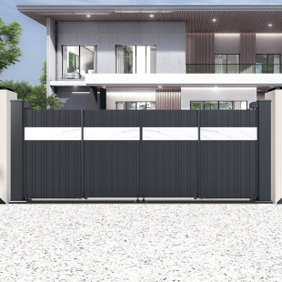 Self-Built House Courtyard Garden Gate Community Electric Intelligent Aluminum Alloy Door Trackless Automatic Foldableing Door Street Door