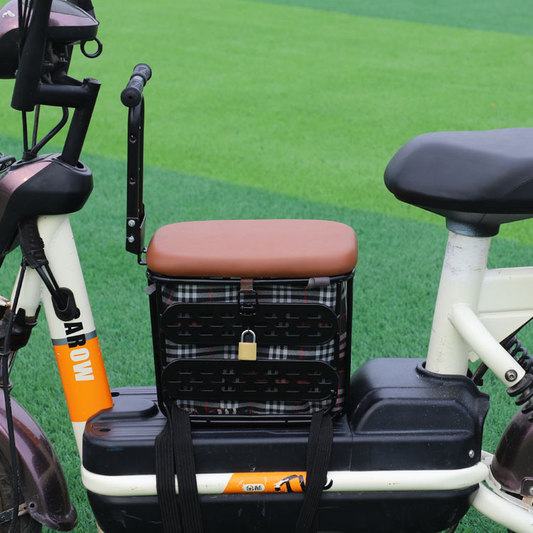 Electric car Children's seat front storage lockable battery car motorcycle baby safety seat