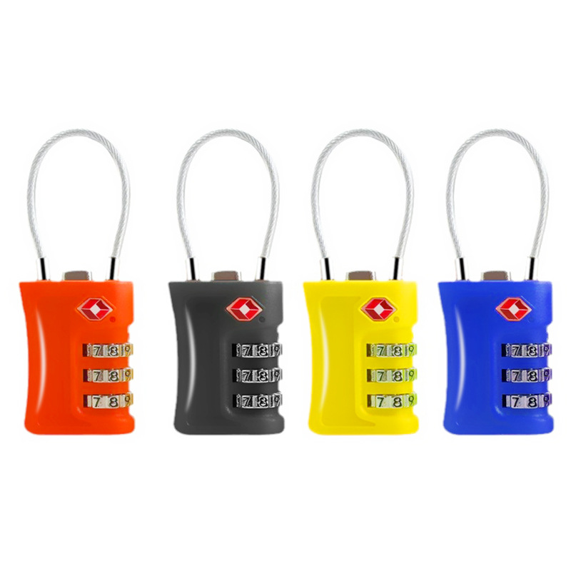 TSA password lock Customs lock Luggage lock Backpack Travel High-speed Railway European Airlines 3 password padlock 2