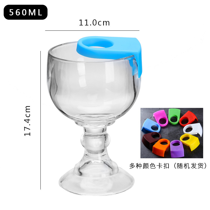 Vaso de cóctel Vaso con hebilla Vaso de cristal de personalidad creativa Vaso de jugo de patas altas Vaso de cerveza Bartender RIO Botella de vino Hebilla