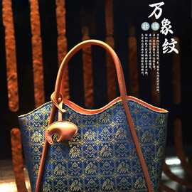 源头工厂壮锦包原创设计女手提包新款小众轻奢中式托特包5623F