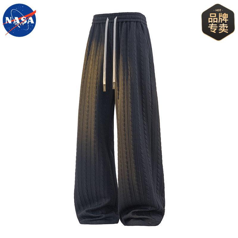 NASA品牌男士大码提花卫衣肌理感套装春秋季宽松高级感卫衣两件套|undefined