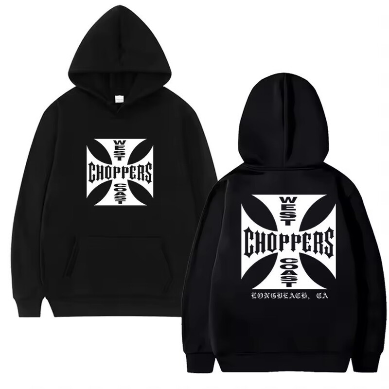 Unisex Wool Long Sleeve Pullover Hoodie Double-Sided Print West Coast Helicopter Vintage Sweatshirts