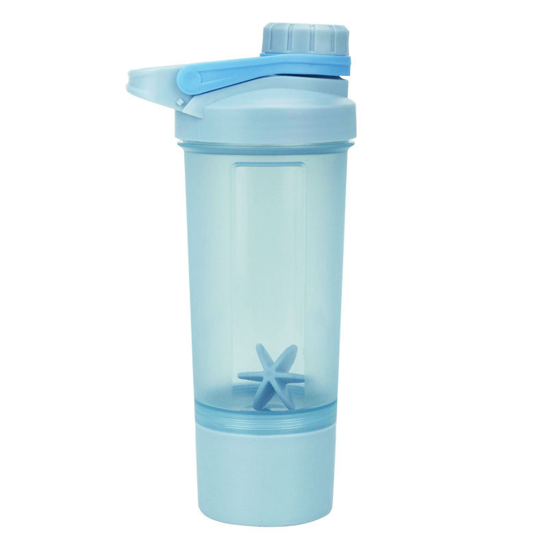 Nuevo estilo de doble capa con caja de polvo, batido de proteína, batido, batido, batido, polvo de reemplazo de comidas, taza de plástico, taza de regalo