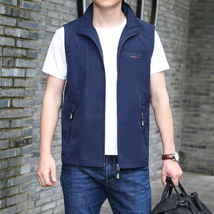 Spring and Autumn Men's Thin Fishing Vest Outdoor Casual Young and Middle-Aged Photography Waistoutwear Workwear Vest Vest Jacket