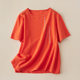 Artistic Vintage Short-sleeved Women's Embroidered Cotton and Linen Round Neck Summer New Arrival Loose plus size All-match T-shirt Pullover Top for Women