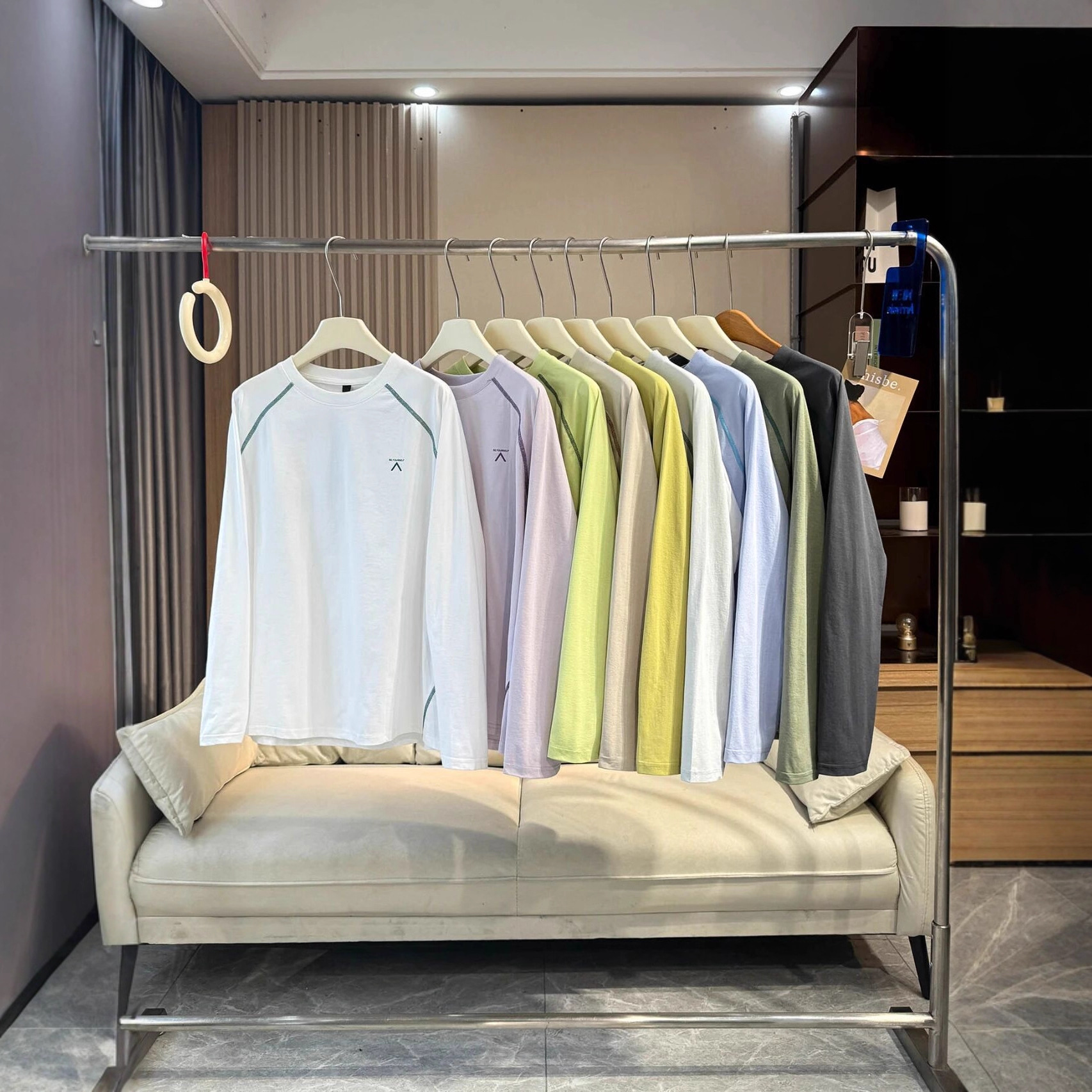 Dopamine Color Scheme! Urban Outdoor Quick-Drying Solona Stitching Contrasting Hasselblad Line Men's and Women's Cycling Sports T-Shirts