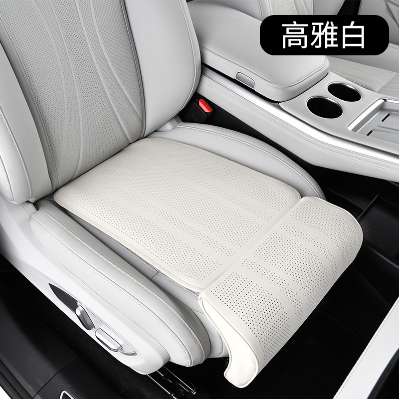 Extended leg rest-perforated leather white