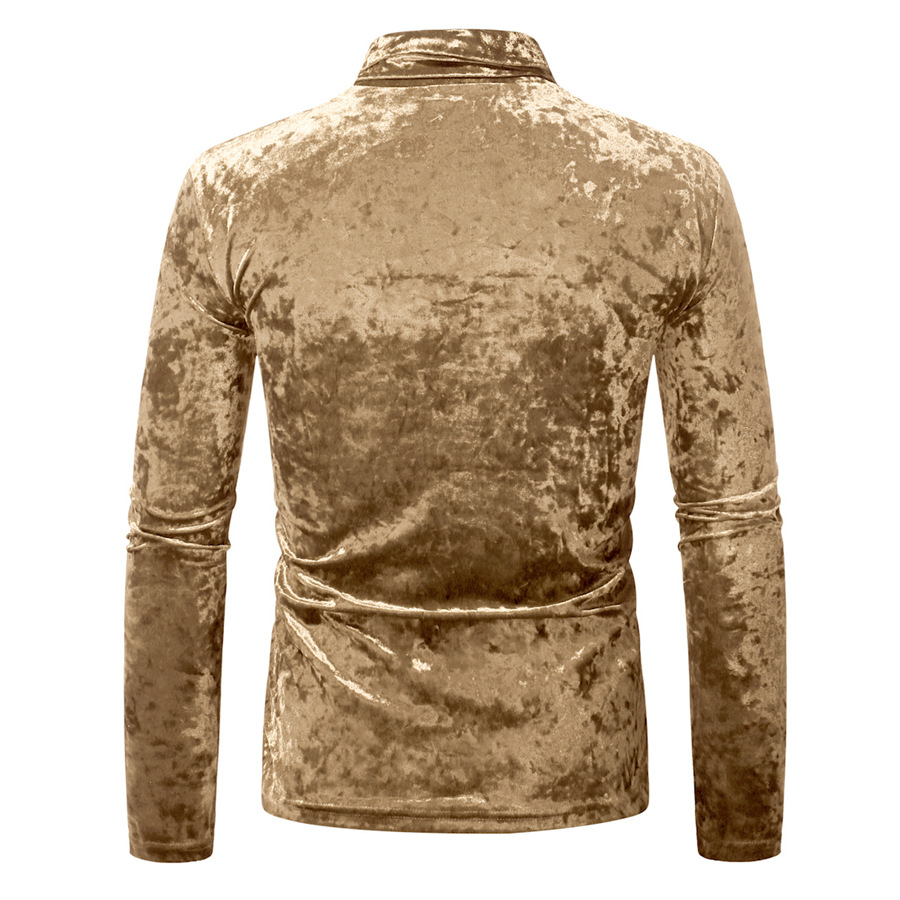 boy Cross-Border Foreign Trade Independent Station Autumn Winter New Velvet Turtleneck Base Shirt Men's European_voghion.com