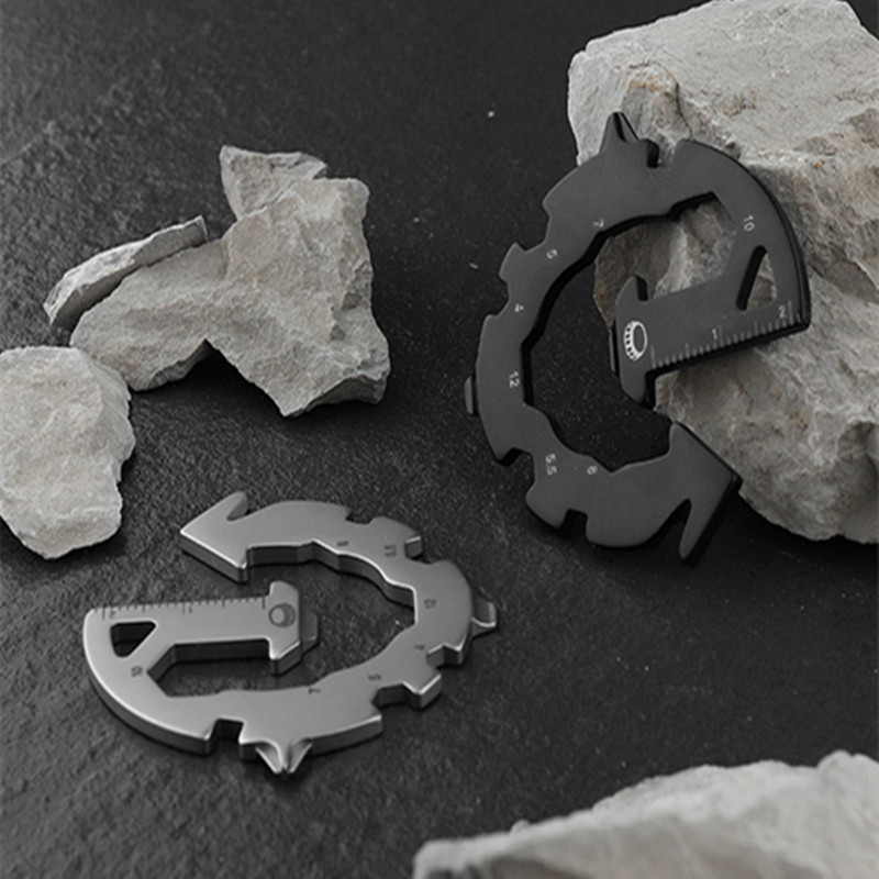 拆快递EDC螺丝开瓶器不锈钢工具卡开箱扳手钥匙挂件螺丝批头工具