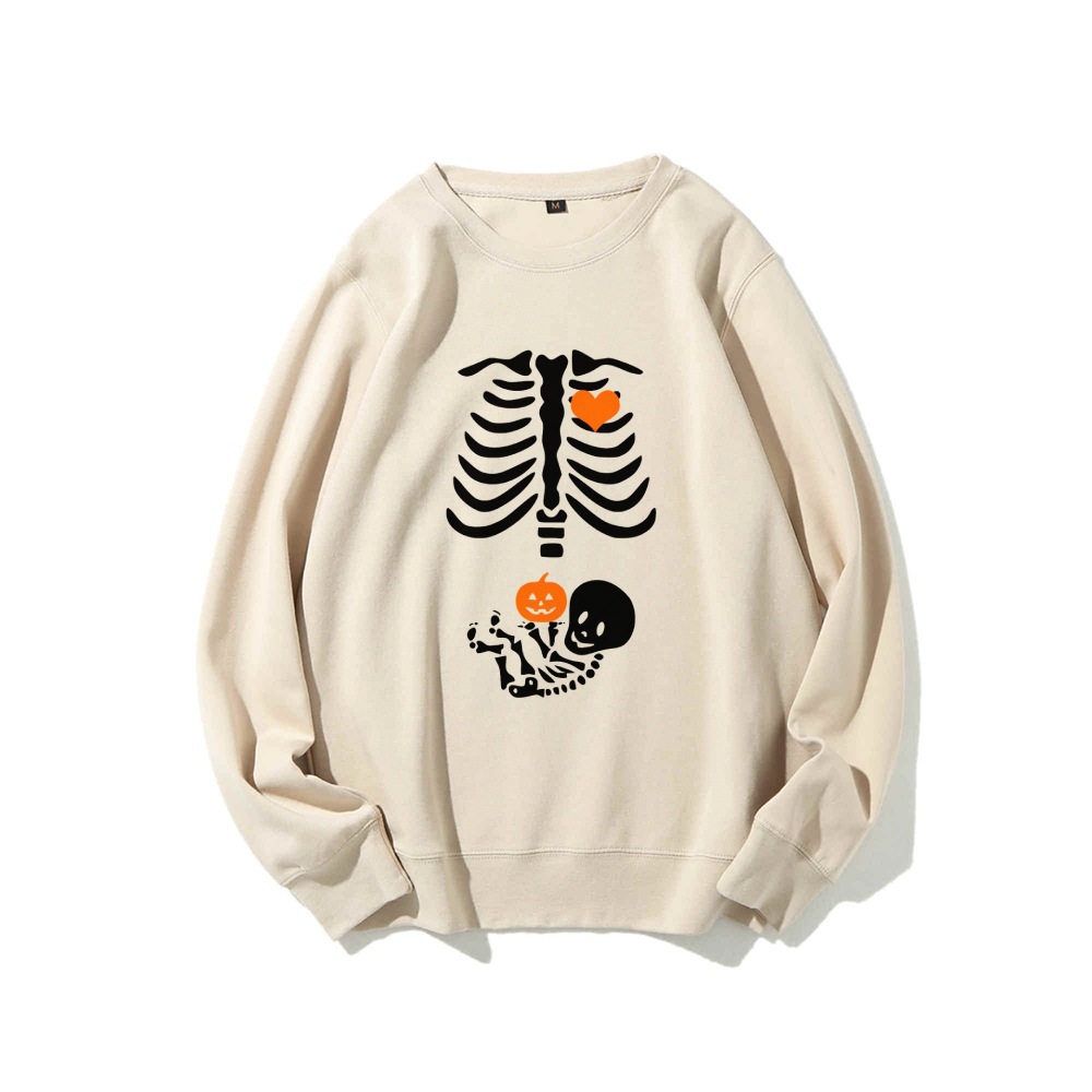 Skeleton Halloween Maternity Sweatshirt Funny Pregnancy