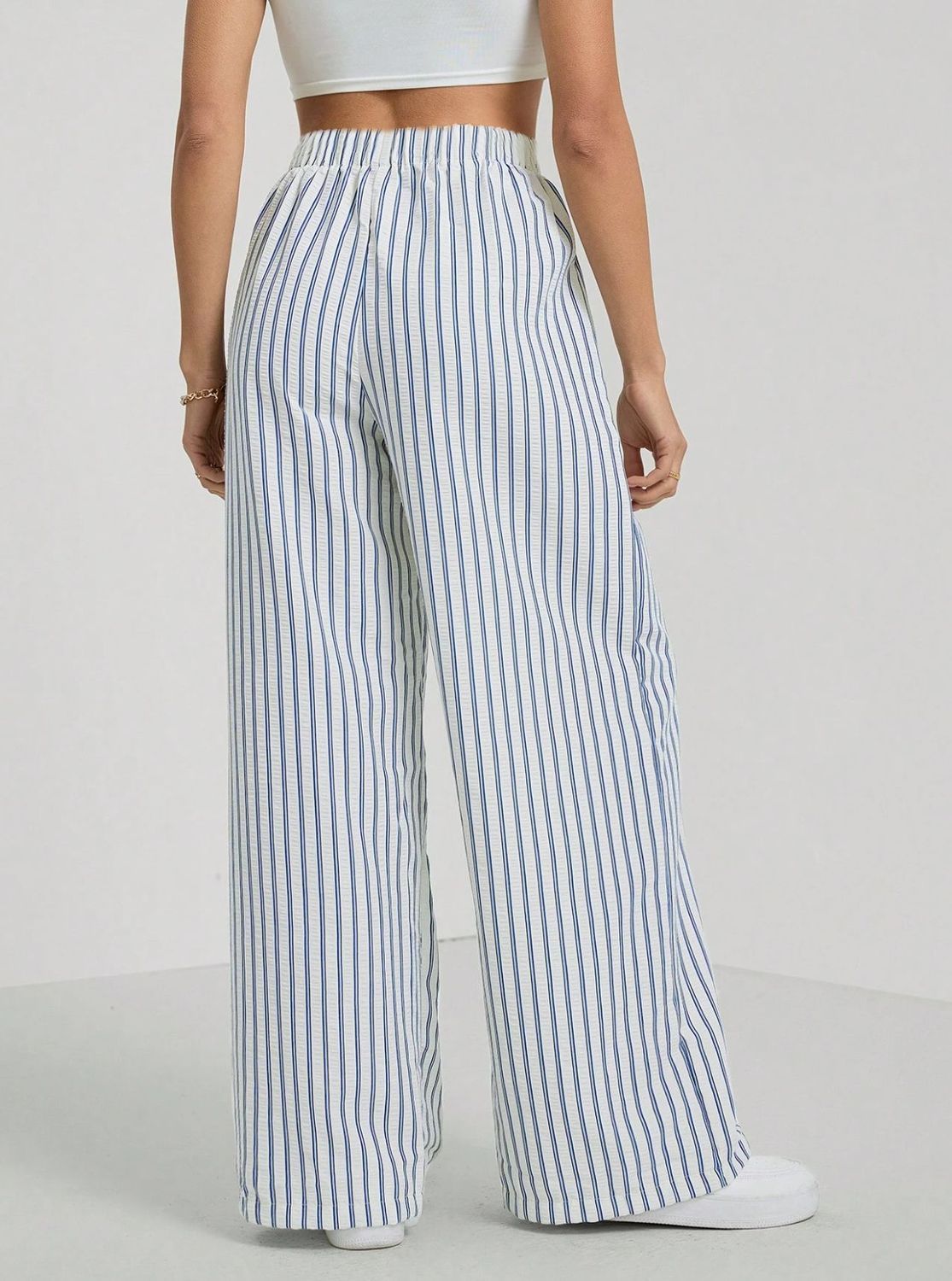 Women's Clothing Women's Clothing Women's Versatile Striped Casual Straight Leg Trousers Fashion Summer For Formal & Casual For Women_ecoleips.com