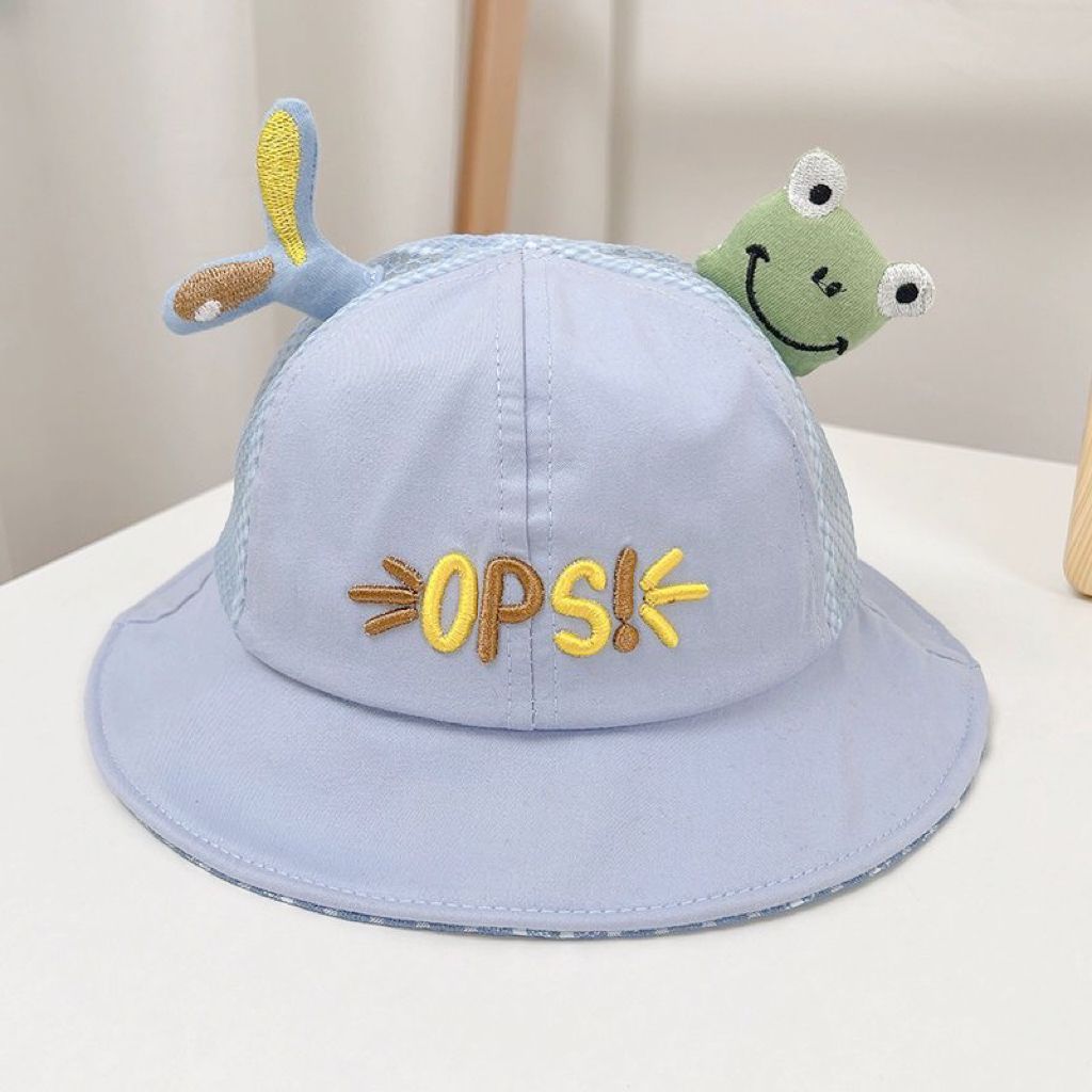 Sombrero de bebé verano malla transpirable lindo sombrero de pescador súper lindo niño niña sombreado protector solar sombrero de lavabo para bebé delgado