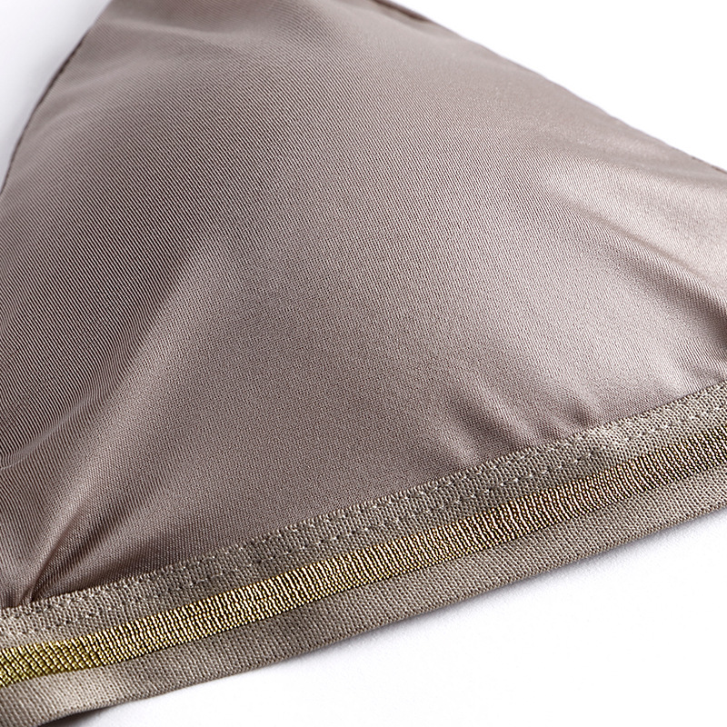 Seda de hielo europeo y americano sin costuras delgada envuelta en el pecho ropa interior de las mujeres puro sexy tubo superior belleza espalda bikini inalámbrico sujetador de las mujeres