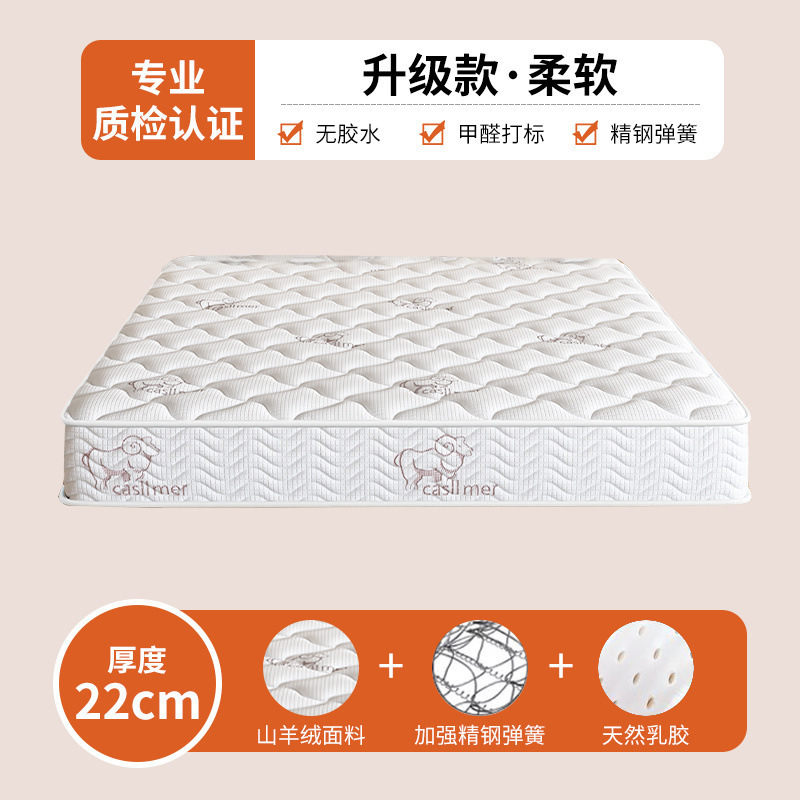 席梦思床垫家用软硬两用20cm厚双人1.8米1.5出租房经济型弹簧床垫|undefined
