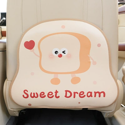 Chair back anti-kick pad, pad cute cartoon car children - toast-three-dimensional-small-anti-kick-pad