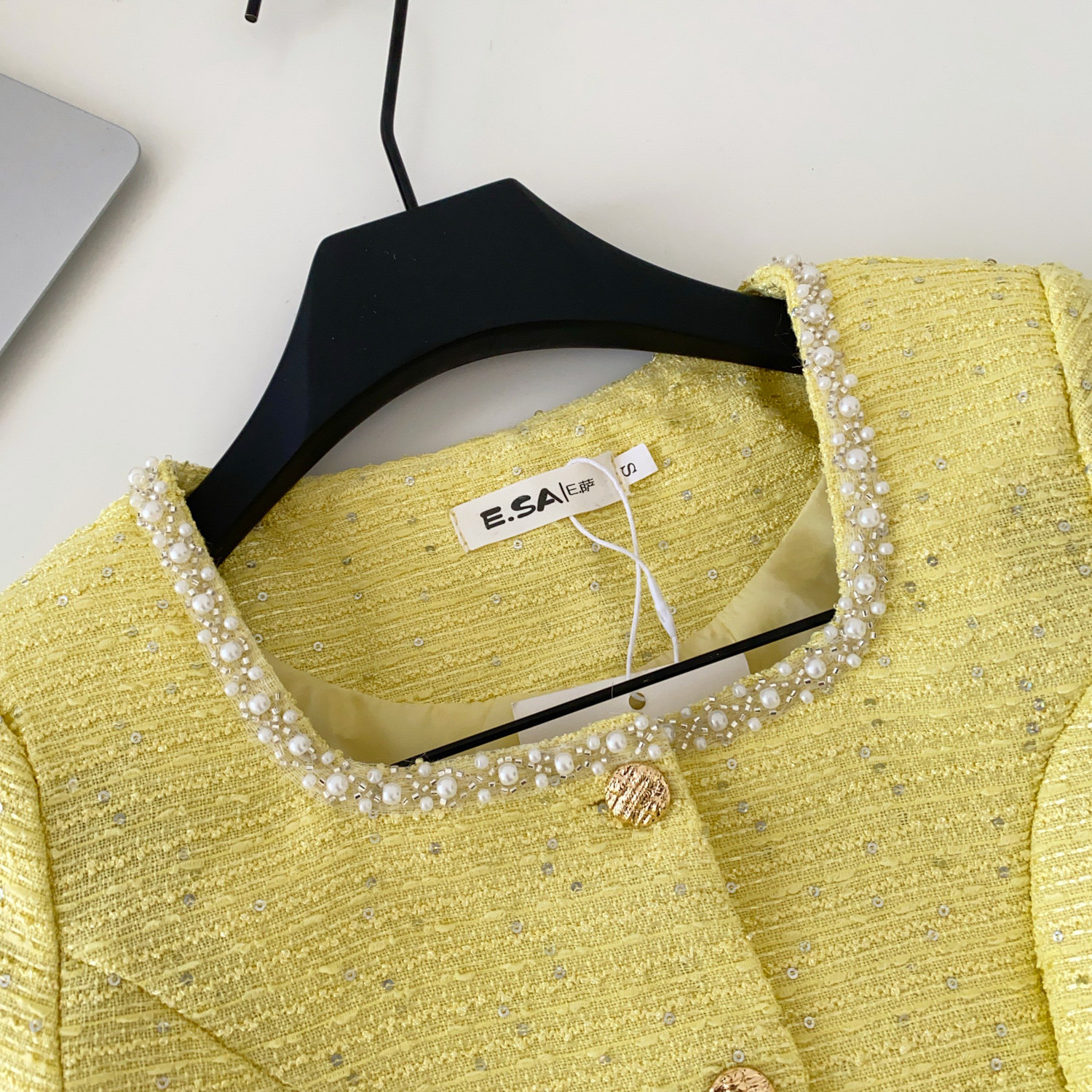 Women's French Style Beaded Square Neck Short Sleeve Summer Blouse_voghion.com