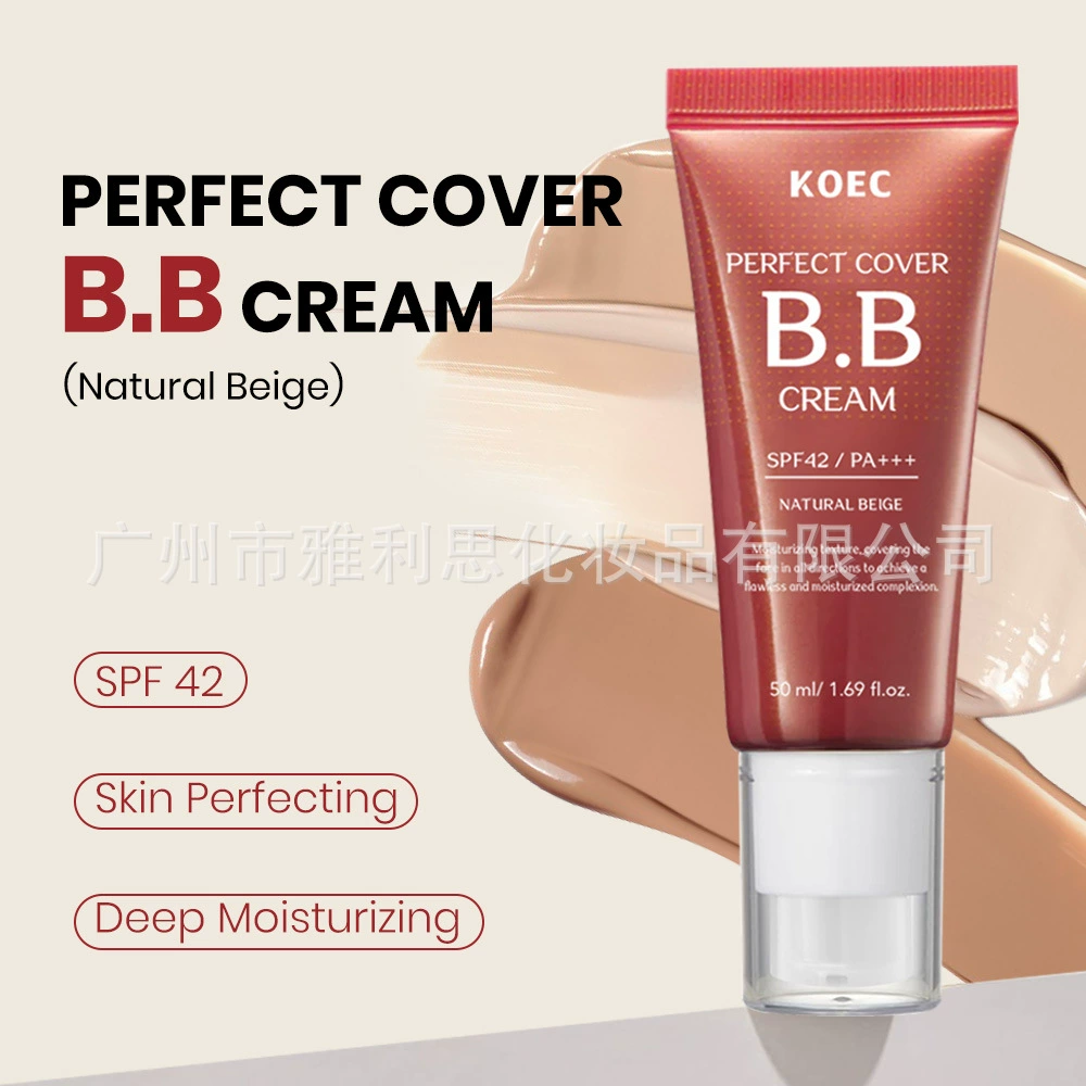 KOEC Увлажняющий BB-крем, 50 г, SPF42 PA+++, лёгкое завершение праймера