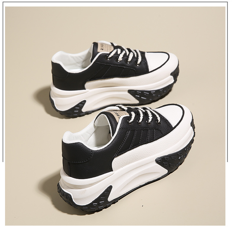Women's Platform Running Sneakers Korean Style Height Increasing_voghion.com