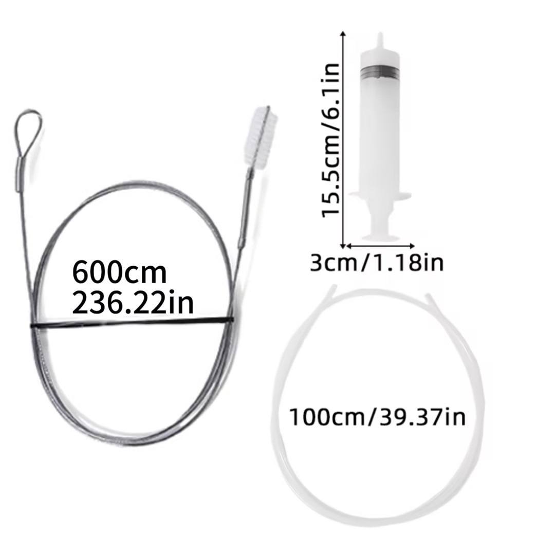 Air Conditioner and Refrigerator Pipe Cleaner, Wire Brush, Bathtub Drain Hair Remover, Bathroom Hair Removal Tool, Soft Wire