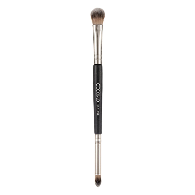 GECOMO doble cabeza pintura multi-funcional sombra de ojos cepillo principiante suave pelo no comer polvo fácil maquillaje belleza maquillaje cepillo