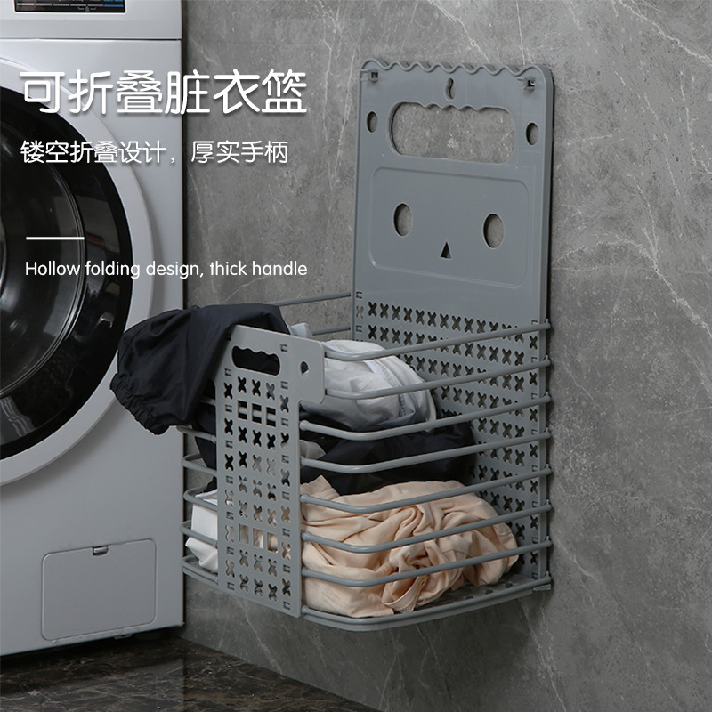 New Cartoon Simple Dirty Clothes Blue Extra Large Snacks Sundries Clothing Underwear Portable Foldable Storage Blue Bag