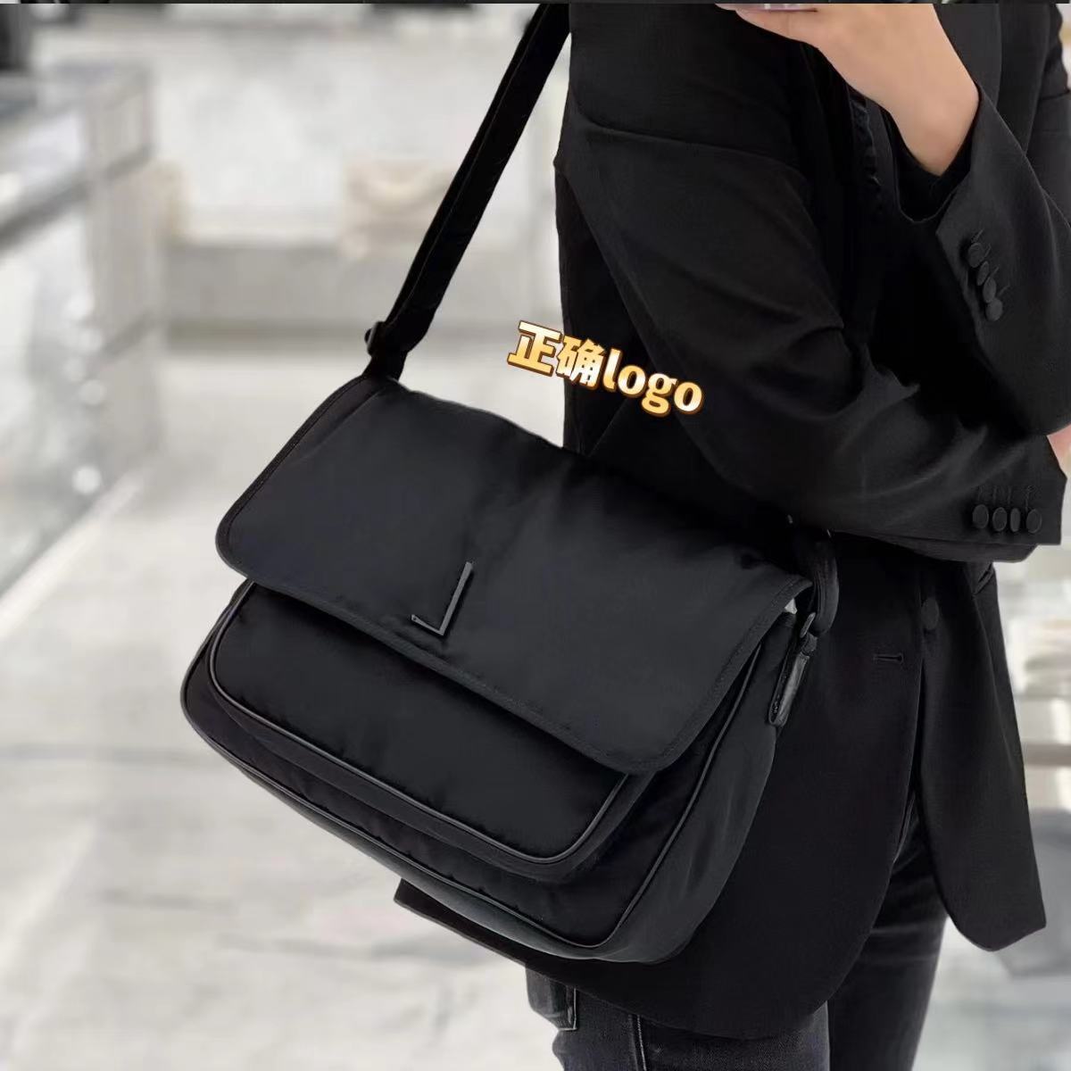New unisex crossbody bag, stylish commuter bag, men's messenger bag, large capacity shoulder bag, casual Oxford cloth bag.