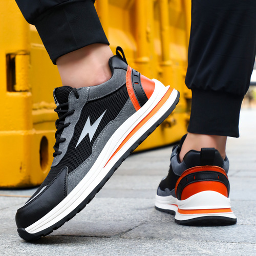 Labor protection shoes for men wholesale anti-smash, anti-puncture, breathable, comfortable, soft-soled, fashionable steel toe-toe men's summer safety shoes