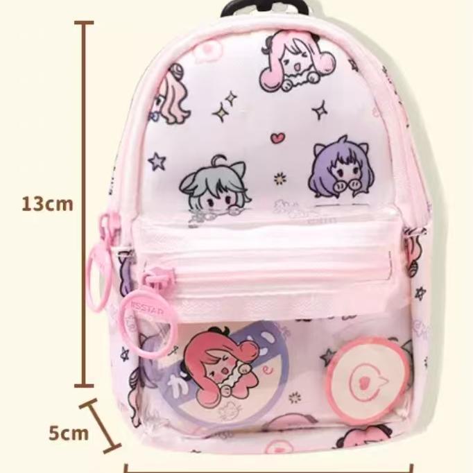 Mochila pequeña multifunción con diseño de capibara - Incluye monedero y bolsillo para auriculares - Estilo cartoon - Para organizar objetos pequeños