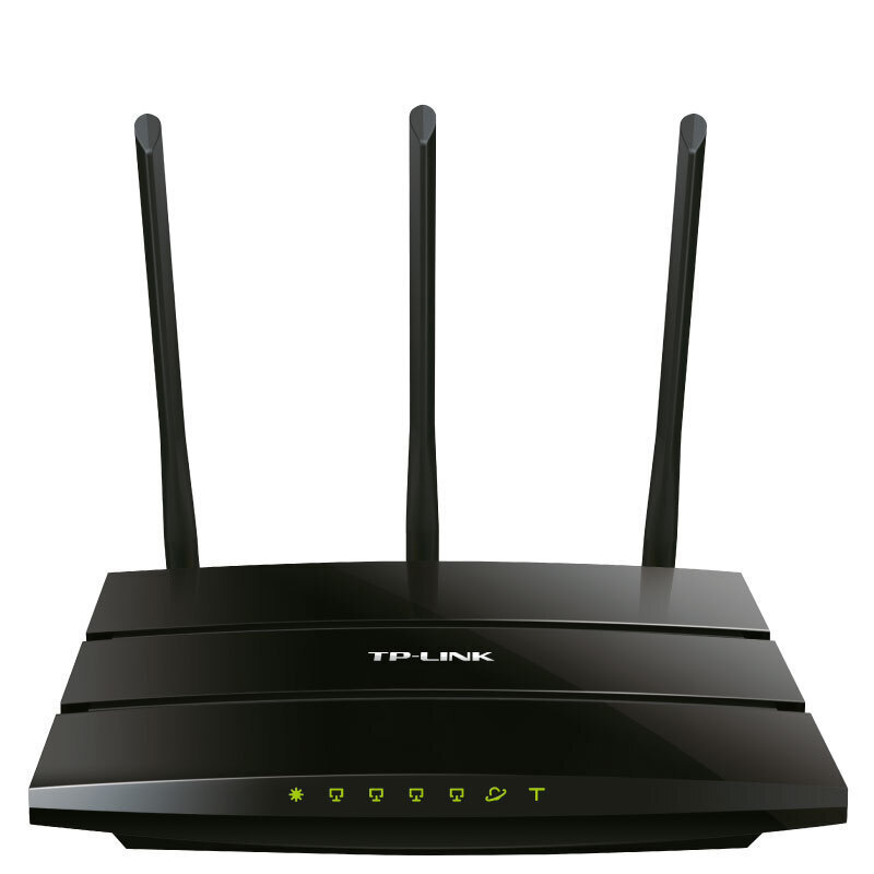 TP-LINK 家用无线wifi穿墙三天线300M宽带路由器 （黑白色随机发
