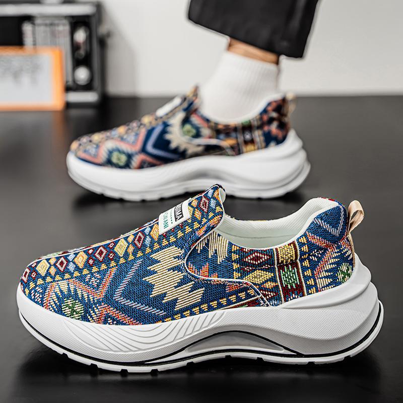 Zapatos de tela de flores de gran tamaño, zapatos de hombre, 45 ventas transfronterizas, zapatillas de lona transpirables de moda, 46 zapatillas casuales para correr, transfronterizas