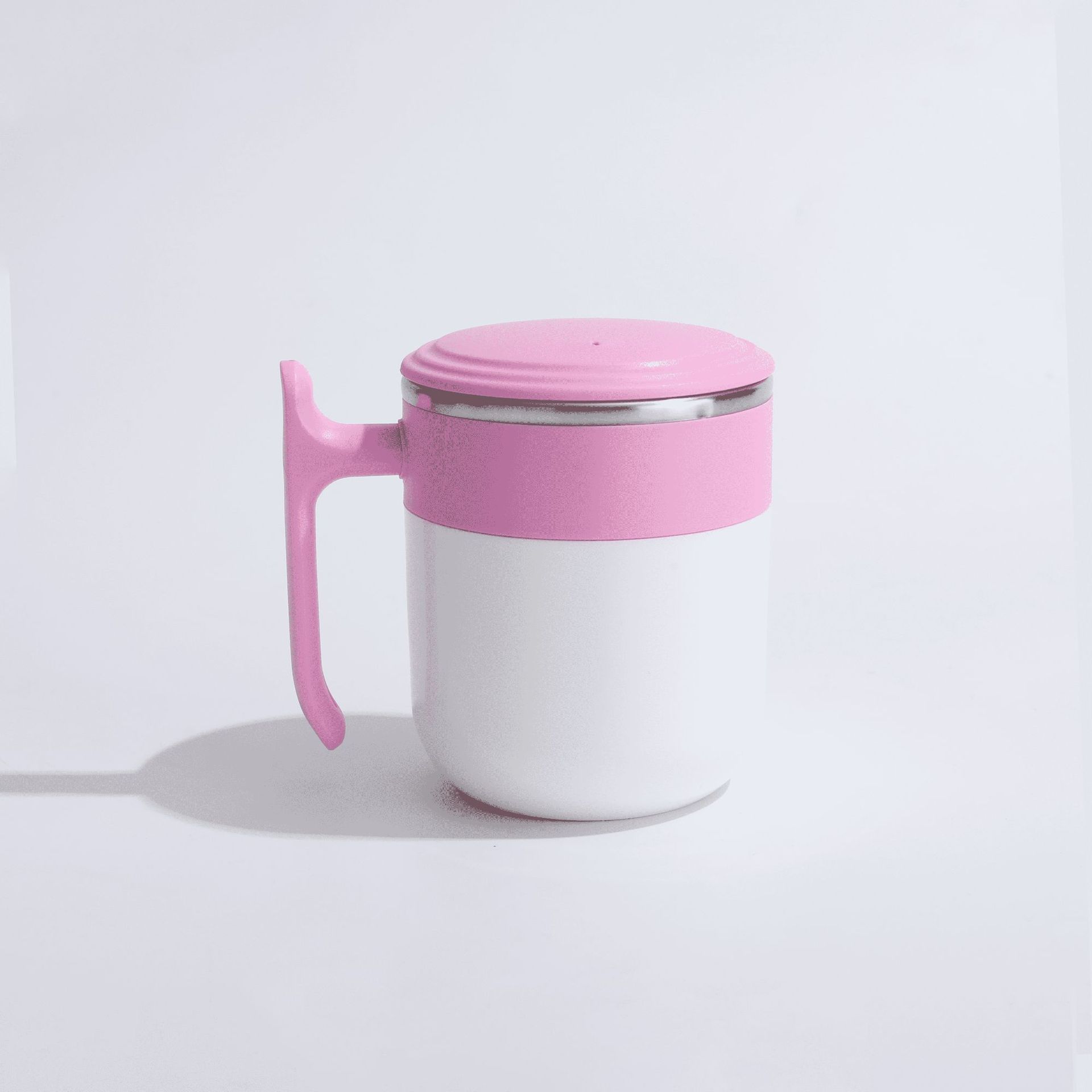 Amazon doble mango café taza de vacío de oficina cafetera de acero inoxidable asa taza de marcador al por mayor