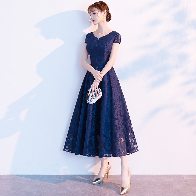 Vestidos de cóctel para comercio exterior que se pueden usar a diario, nuevos estilos elegantes para fiestas de mondinas 2026, vestidos de encaje sencillos y con estilo. image 6