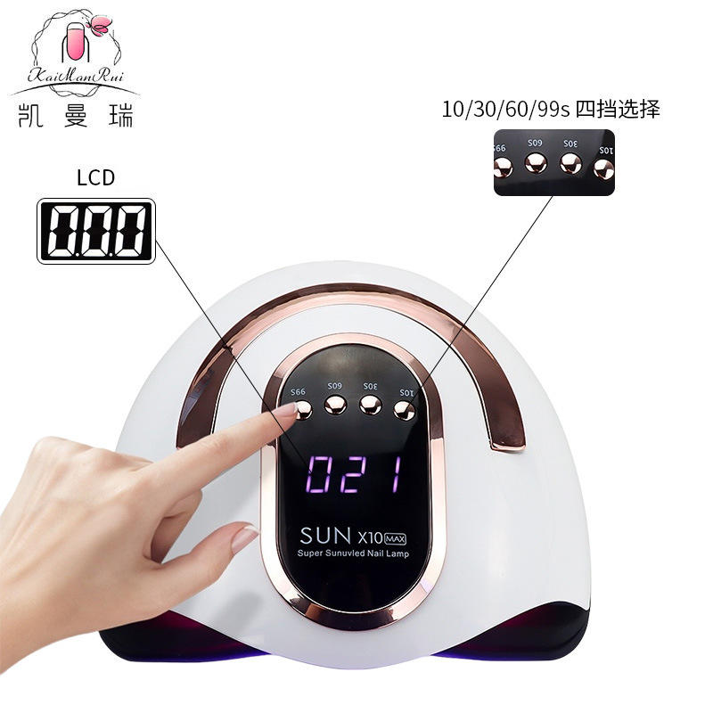 Luz de uñas transfronterizas para uñas 360W de alta potencia UV para uñas, pegamento de manil para uñas, secado rápido