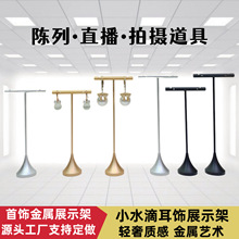耳环架展示架耳钉架T型金属首饰收纳挂架银饰品拍摄直播橱窗道具