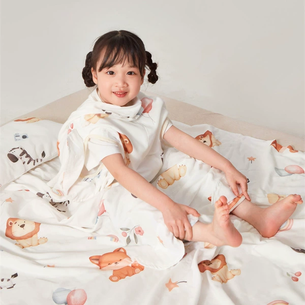 Class A cotton four-layer gauze anti-kicking quilt-Mengqu Zoo