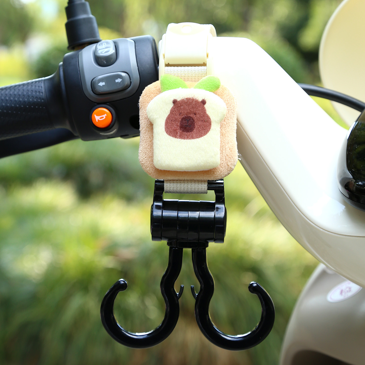 Other Electric Vehicle Accessories | Universal Load-Bearing Stroller - beige-double-hook-bread-bear-plush-extended-45cm