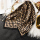 Small Xiangfeng Scarf Square Scarf Black and White Professional Scarf Satin Imitation Silk Scarf New Printed Hair Scarf Wholesale 70